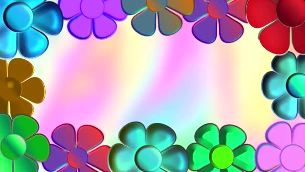 Рендеринг Анимация Цветочного Фона — стоковое видео