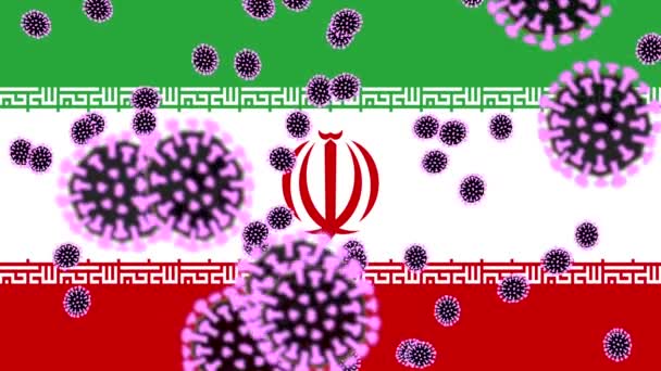 Éclosion Virus Couronne Iran Maladie Partout Dans Monde Virus Couronne — Video