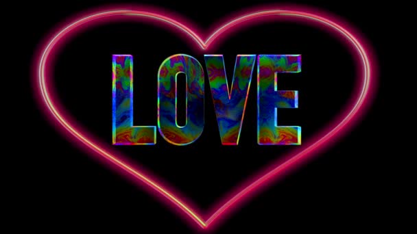 Love Word Love Concept — Stock Video