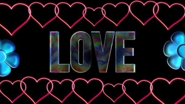 情话3D 爱情概念 — 图库视频影像