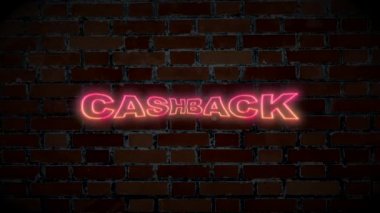 Tuğla duvardaki ışıklı neon levhada yazılar var.