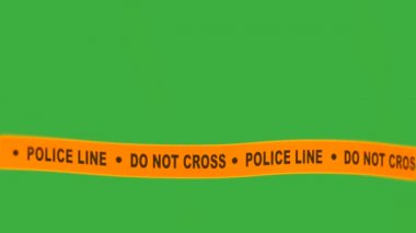 Sarı polis hattı yeşil arka planda geçmez.