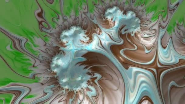 Abstrakte Farbenfrohe Formen Die Sich Bewegen Computergeneriertes Fraktal Design Material — Stockvideo