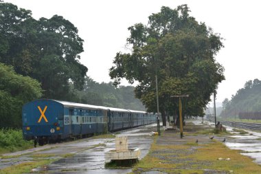 A train waiting for its passenger in Goa, India