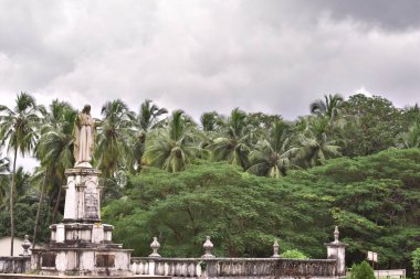 Arka planda bir orman olan İsa 'nın İdolü