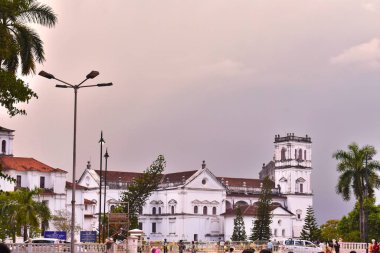 Assisi manzaralı Aziz Francis Kilisesi Goa 'da güzel bir gökyüzü