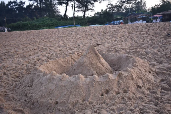 Temple Made Small Kid Sand — стоковое фото