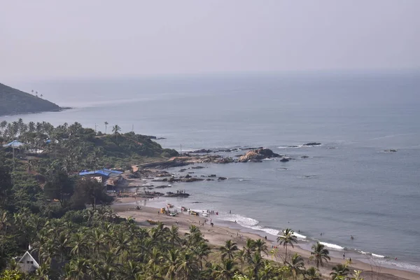 Image Inédite Une Plage Depuis Sommet Une Colline — Photo