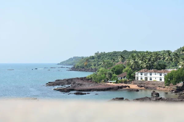 View Ocean Blurred Foreground Goa — Stock Photo, Image