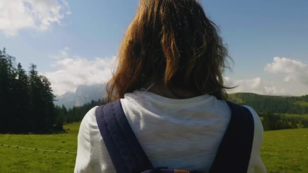 Salzburgerland Austria Joven Montaña Senderismo Hermoso Paisaje Cámara Lenta — Vídeos de Stock