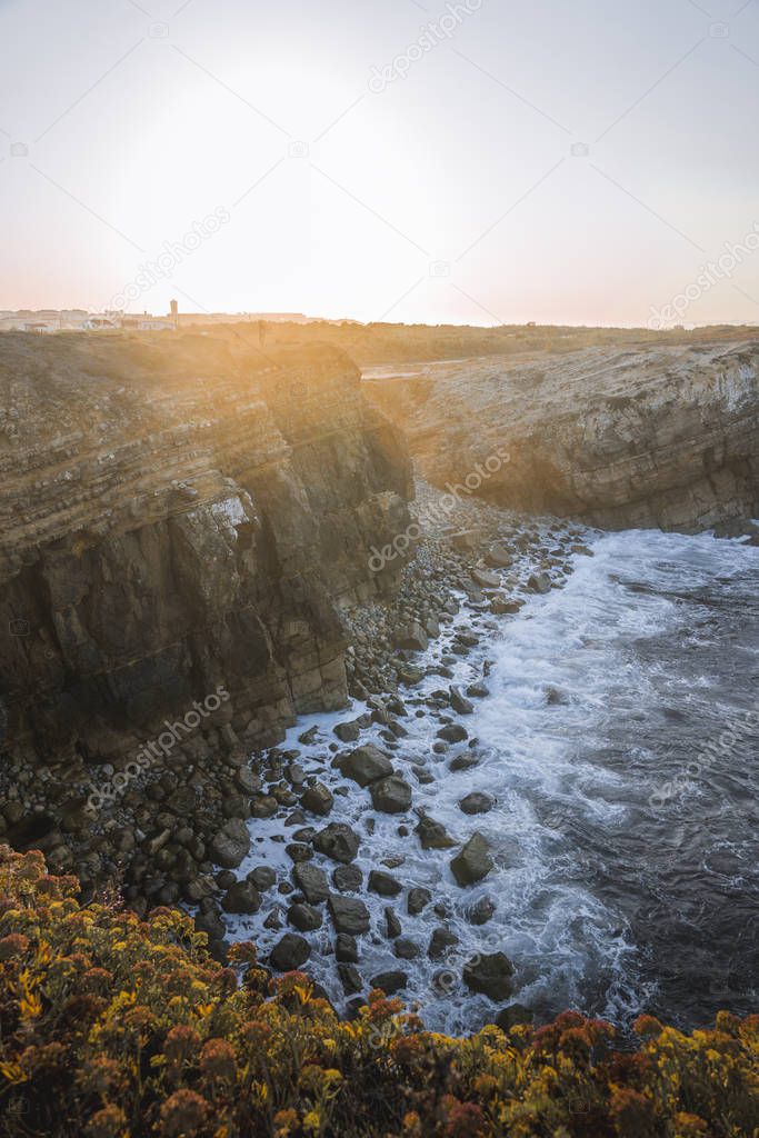 Peniche Baleal Island Landscape sunset cliff Portugal Atlantic Ocean