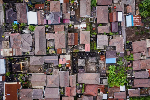 Uma Das Aldeias Bali Drone Vista Sobre Aldeia Cima Aldeia — Fotografia de Stock