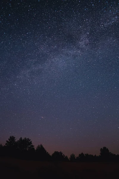 Landscape Blue Milky Way Night Sky Stars Beautiful Milky Way — Stock Photo, Image