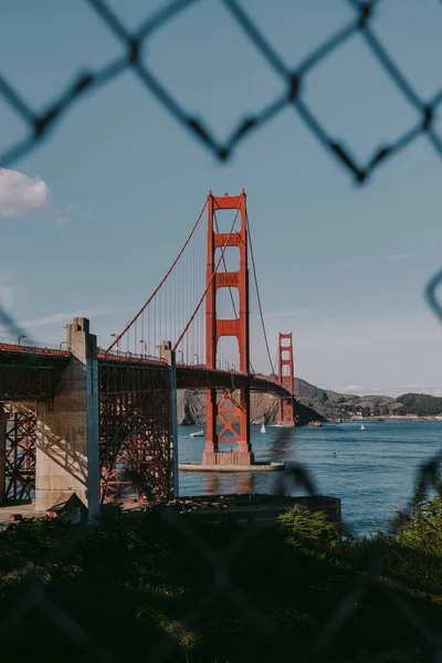 San Francisco Nun Ünlü Simgesi Golden Gate Köprüsü Nün Açık — Stok fotoğraf