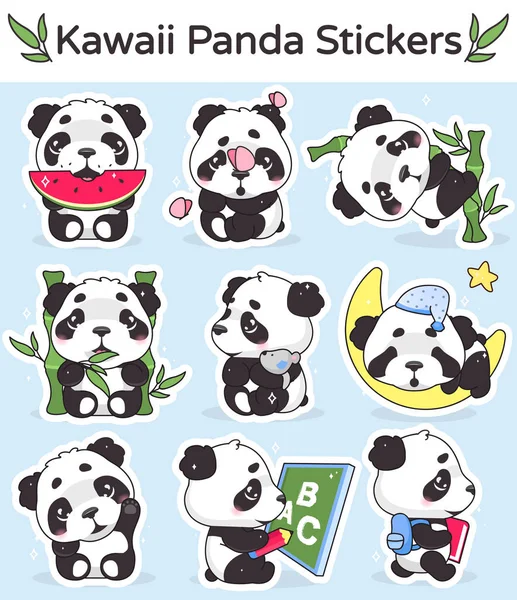 Kawaii panda Royalty Free Vector Image - VectorStock