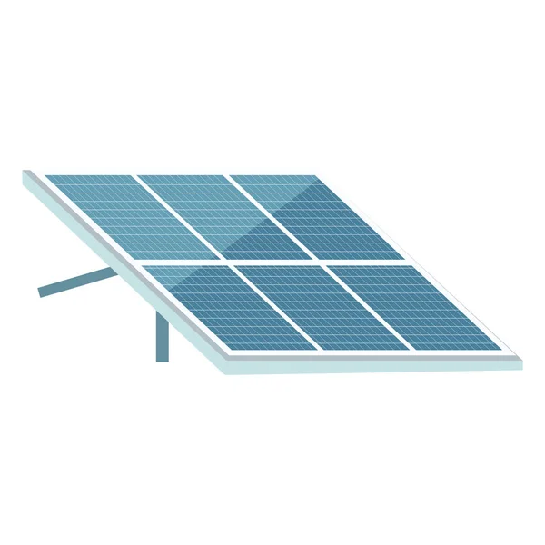 太阳能电池板卡通矢量插图.光伏模块扁平的颜色对象.使用替代能源，可再生能源。绿色技术。在白色背景下隔离的Pv系统 — 图库矢量图片