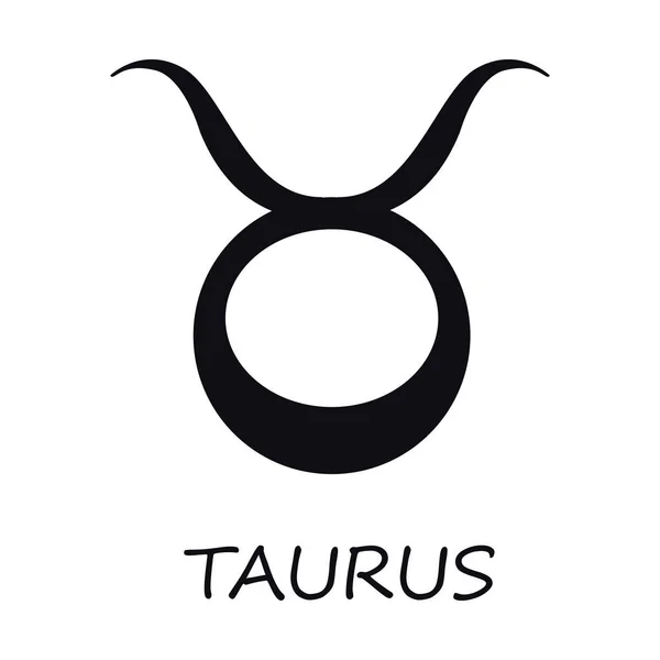 Znak Zodiaku Taurus Czarny Wektor Ilustracji Ezoteryczny Symbol Sylwetki Niebieskiego — Wektor stockowy