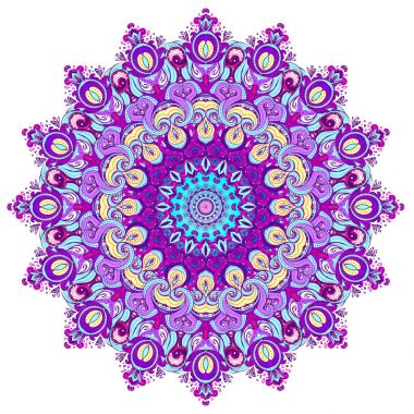 Vintage Barok Mandala. Güzel yuvarlak desen. Elle çizilmiş abs