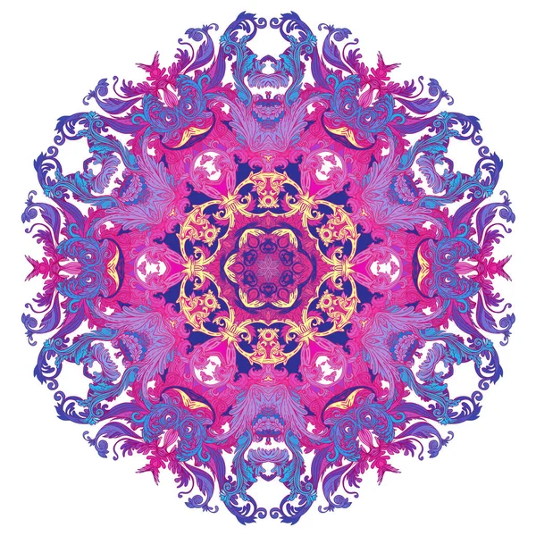 Mandala barroca vintage. Hermoso patrón redondo. Abdominales extraídos a mano —  Fotos de Stock
