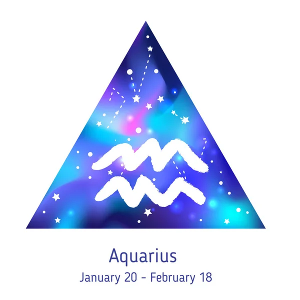 Znak zodiaku Aquarius — Wektor stockowy