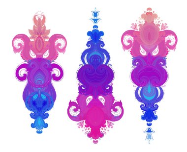 Vektör süs mandala etnik sanat ilham, Hint desenli 