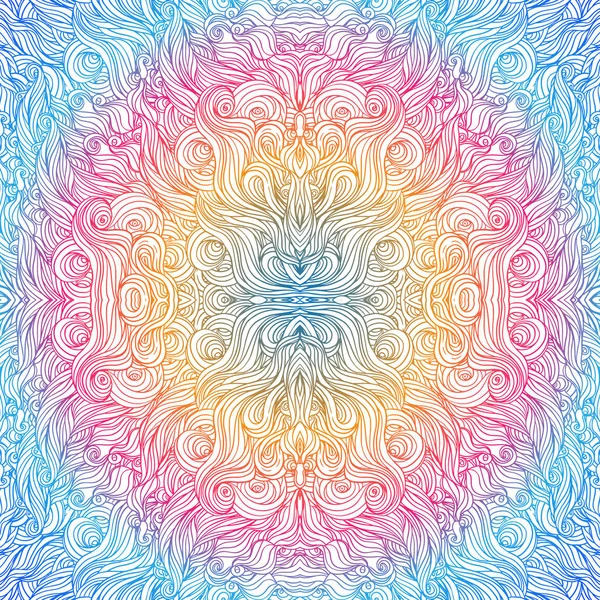 Mandala décoratif vectoriel inspiré de l'art ethnique, à motifs indiens — Image vectorielle