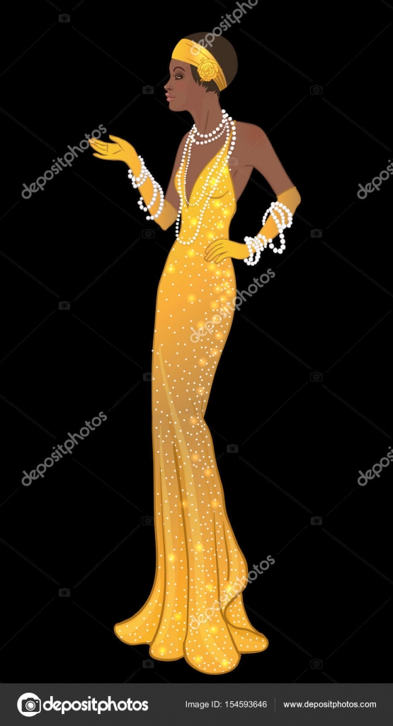 African american top flapper girl