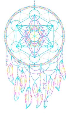 Kızılderili Hint tılsım rüya avcısı Metatrons yavrusu ile