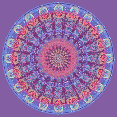 Mandala. Güzel vintage yuvarlak desen. El çekilmiş soyut ba