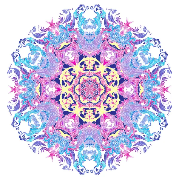 Vintage Barok Mandala. Güzel vektör yuvarlak desen. El dr — Stok Vektör