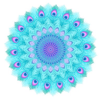 Mandala. Güzel vintage yuvarlak desen. El çekilmiş soyut ba