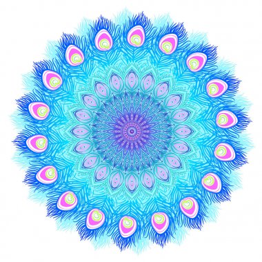 Mandala. Güzel vintage yuvarlak desen. El çekilmiş soyut ba