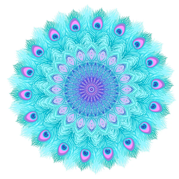 Mandala. Magnifique motif rond vintage. Résumé dessiné à la main ba — Image vectorielle