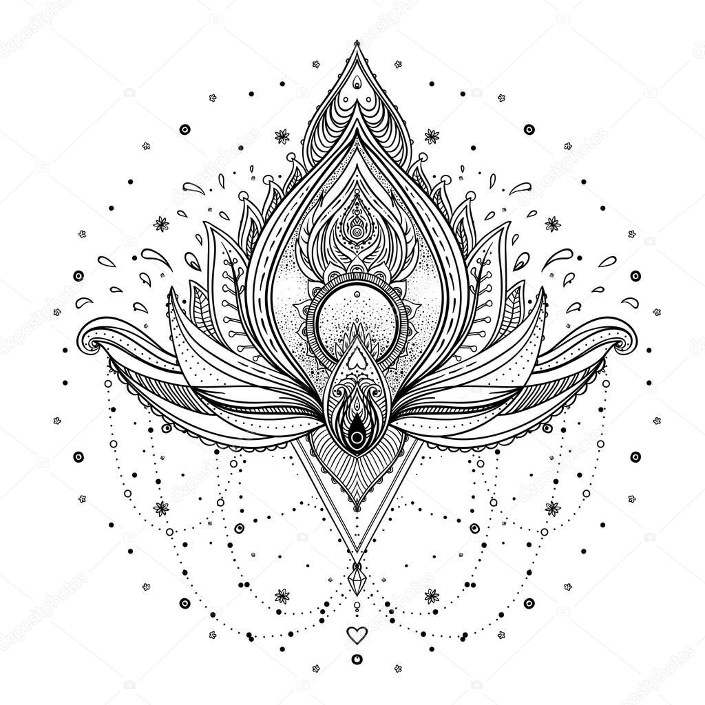 Mandala. Beautiful vintage round pattern. Vector illustration. P