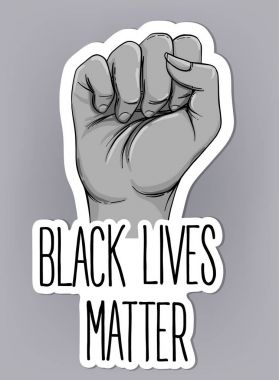 Afrikalı-Amerikalı kadın eli ile onu yumruk kaldırdı. Kız Powe