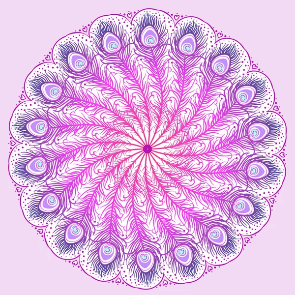 Mandala. Güzel vintage yuvarlak desen. El çekilmiş soyut ba