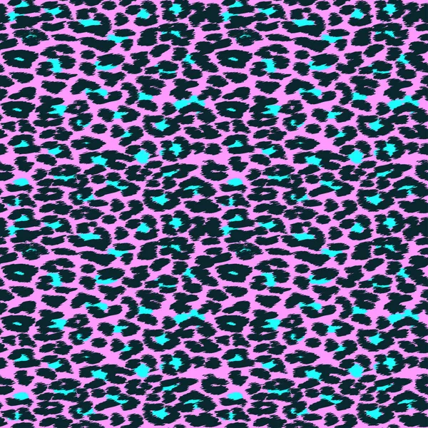 Trendy Leopard of cheetah huid naadloze patroon, dierlijke bont terug — Stockvector