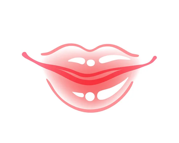 Sexy labios brillantes. Arte pop inspirado vector ilustración aislado — Vector de stock