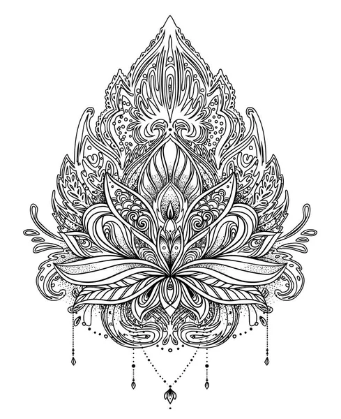 Mandala. Vacker vintage runda mönster. Vektorillustration. P — Stock vektor