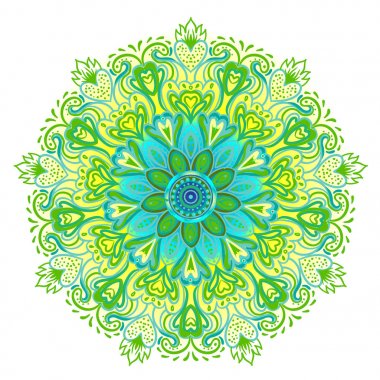 Vektör süs mandala etnik sanat ilham, Hint desenli 