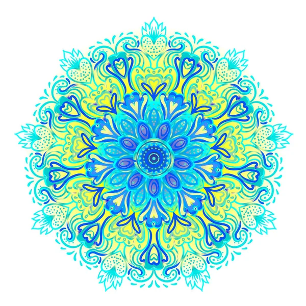 Mandala décoratif vectoriel inspiré de l'art ethnique, à motifs indiens — Image vectorielle