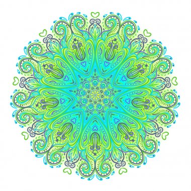 Vektör süs mandala etnik sanat ilham, Hint desenli 