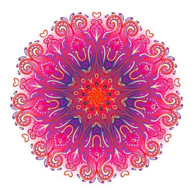 Vektör süs mandala etnik sanat ilham, Hint desenli 