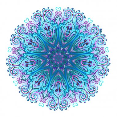 Vektör süs mandala etnik sanat ilham, Hint desenli 