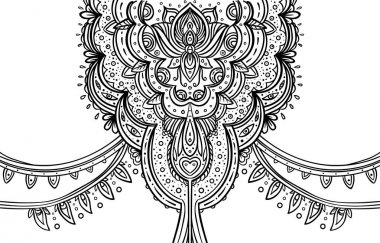 Güzel Hindistan bohem çiçek sorunsuz pıtırtı esin kaynağı oldu. Vektör