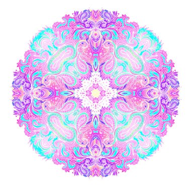 Mandala. Güzel vintage yuvarlak desen. Vektör çizim. P