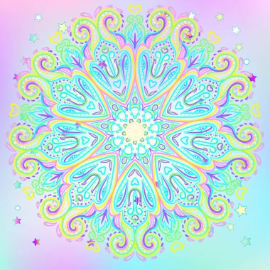 Mandala. Güzel vintage yuvarlak desen. Vektör çizim. P