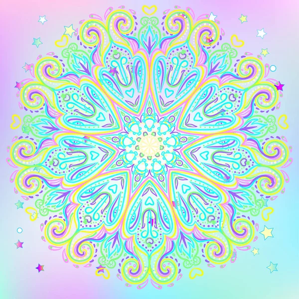 Mandala. Padrão redondo vintage bonito. Ilustração vetorial. P — Vetor de Stock