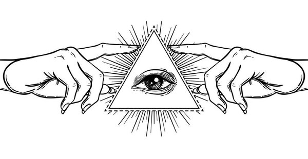 Female hand pointing on something with forefinger. New World Ord