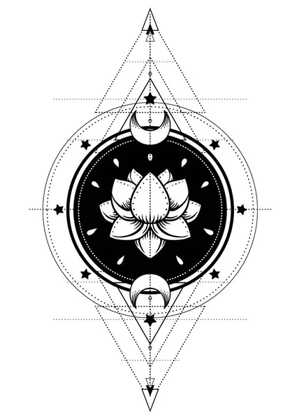 Ayurveda symbool van harmonie en balans — Stockvector